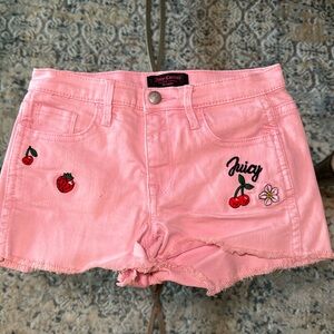 Juicy Couture (Black label) Pink Jean Shorts, Size 10, Used